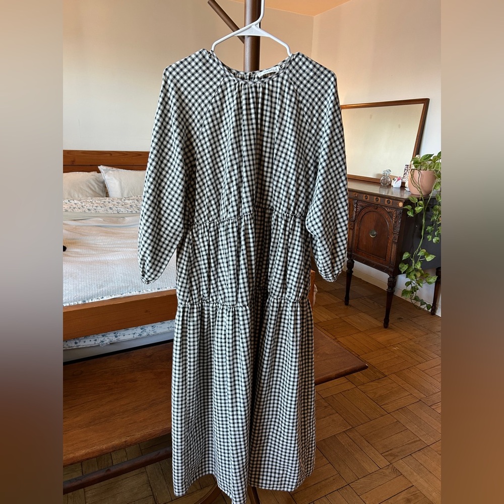 DISSH Gingham Long Sleeve Dress